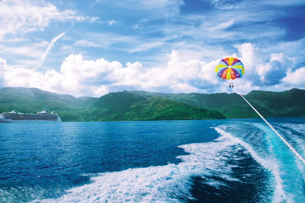 Caribbean Cruise - Labadee parasailing